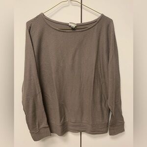 Women's Taupe Ribbed Top